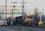 NS SB intermodal going by CSX MOW gang